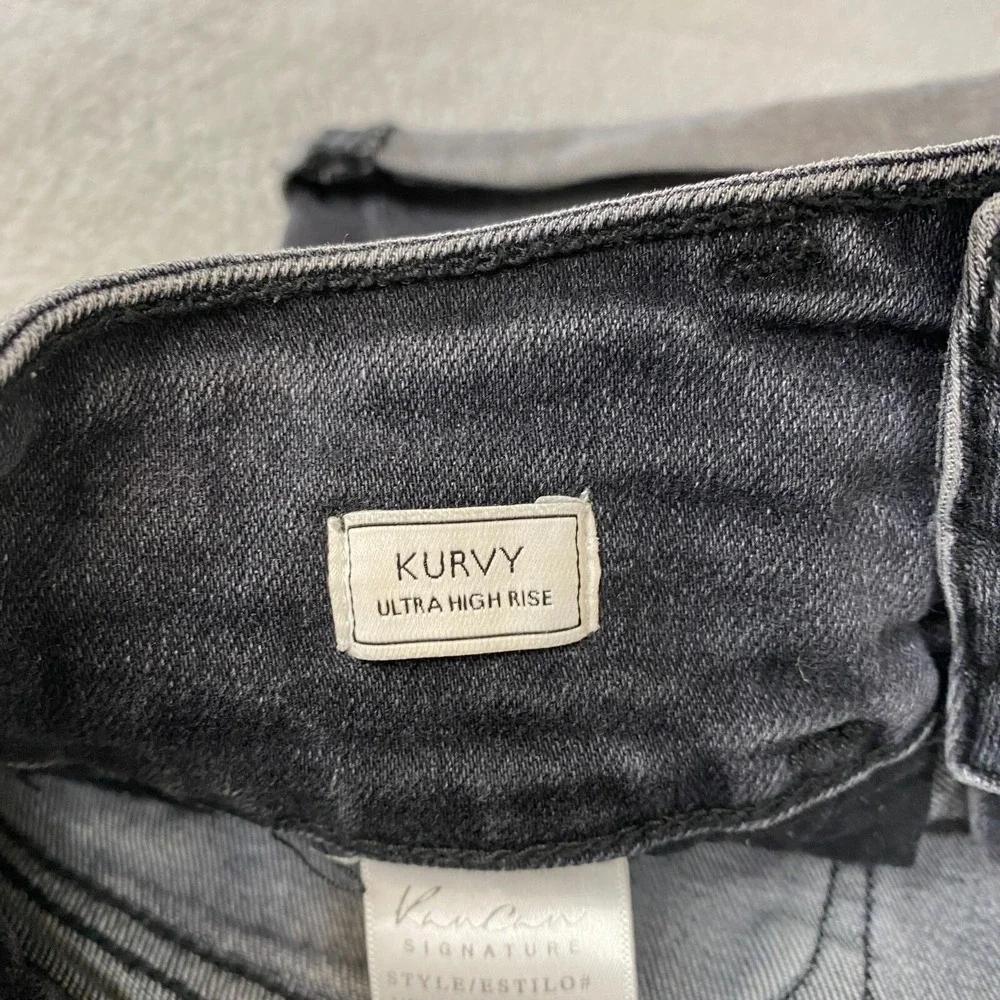 Kancan Denim Shorts Womens 0/25 Kurvy Ultra High Rise Stretchy Distressed Curvy - Picture 5 of 13